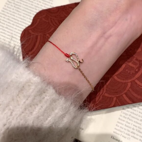 NWT: Lucky Snake Year Bracelet (Half string half gold) - Picture 4 of 7